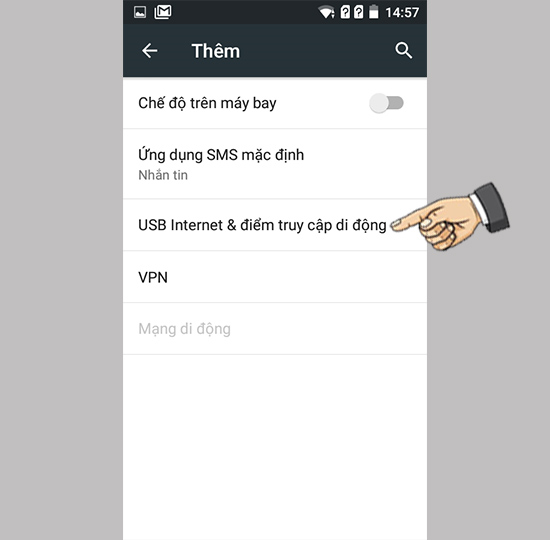 Vào điểm truy cập di động